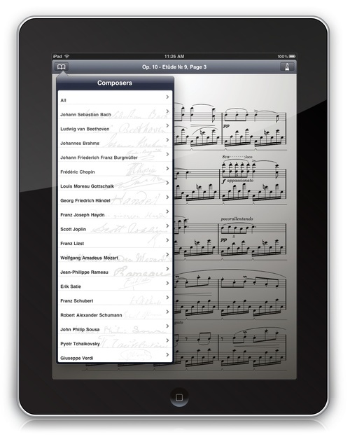 sheet music on ipad